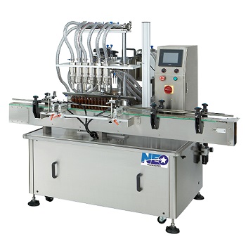 FILLER, Automatic Overflow Liquid Filler, 液體充填機、充填機、液位式多頭自動液體充填機、自動多頭液體充填機